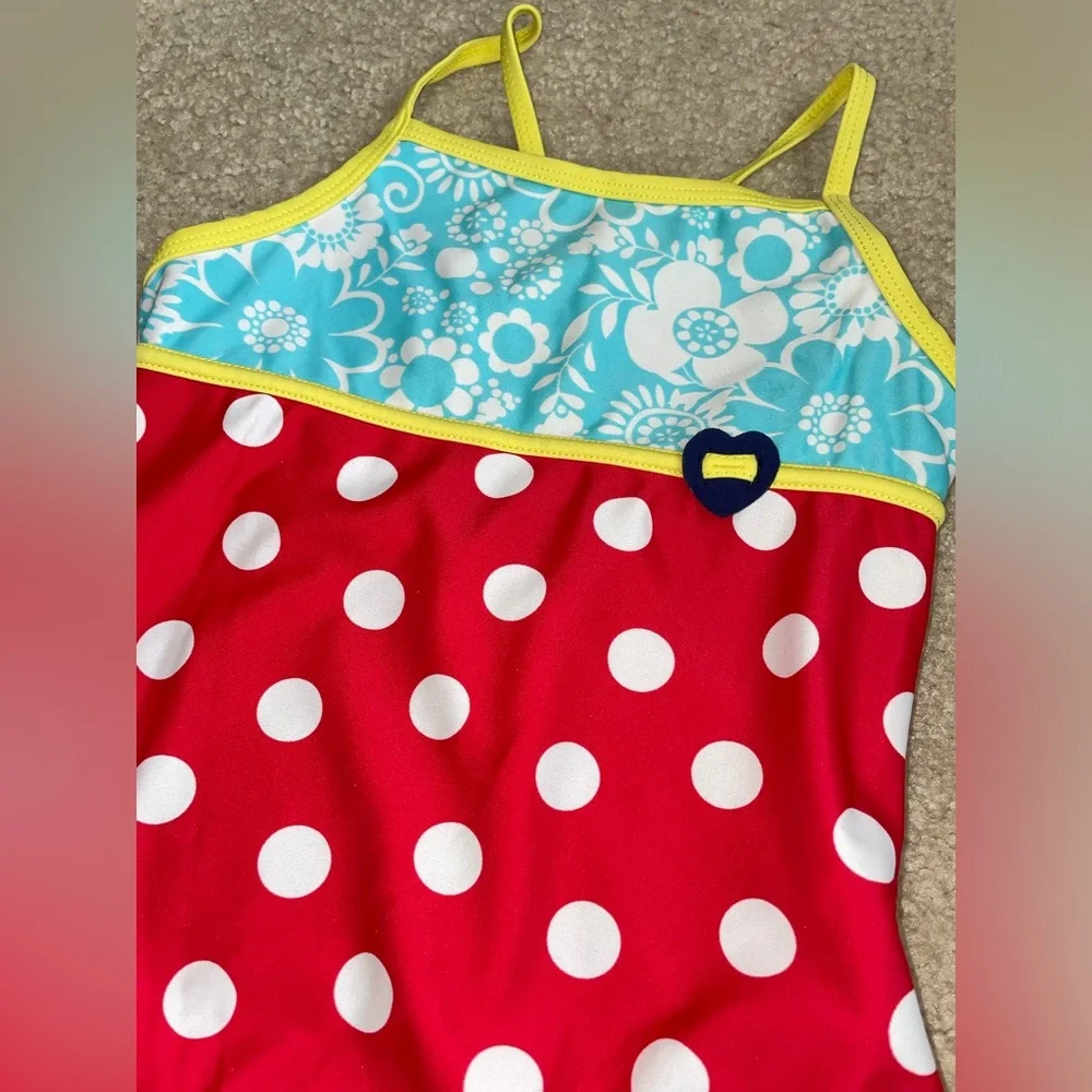 Hanna Andersson Red and White Polka Dot One Piece - Picture 2 of 4